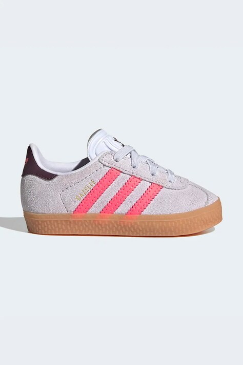 adidas Originals GAZELLE tenisice za djecu od brušene kože ljubičaste KI7138