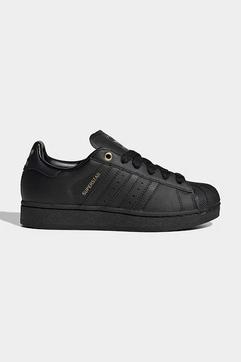 adidas Originals SUPERSTAR II sneakers per bambini in pelle nere KI5609