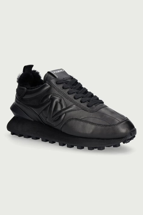 Iceberg Hyper sneakersy męskie skórzane czarne IU18100D