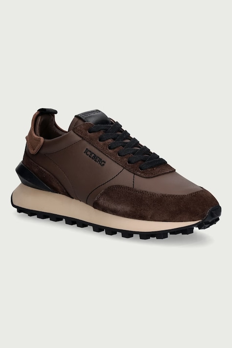 Iceberg Hyper sneakers pánske kožené hnedé IU188303
