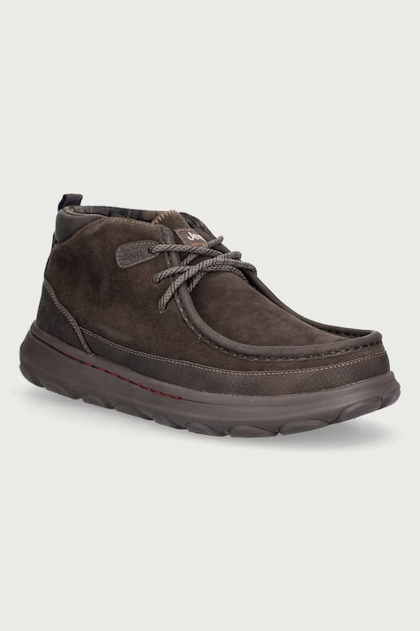 Jeep KAUAI WALLA MID sneakers ανδρικά δερμάτινα καφέ JM62021A