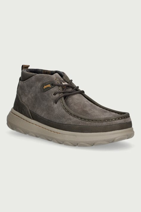 Jeep KAUAI WALLA MID sneakers ανδρικά δερμάτινα πράσινα JM62021A