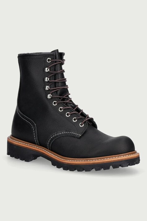 Red Wing 8" Logger trapery męskie skórzane czarne 4501