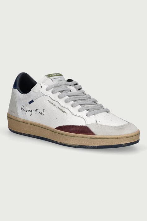 Crime London CHELSEA sneakersy męskie skórzane białe 10201AA9.10