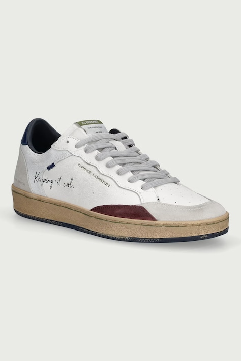 Crime London CHELSEA sneakersy męskie skórzane białe 10201AA9.10