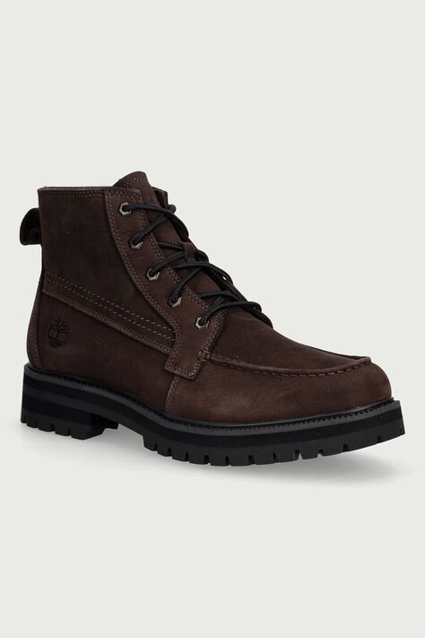 Timberland Britton Drive Mid Lace Up trapery męskie zamszowe brązowe TB0A2MUQW071