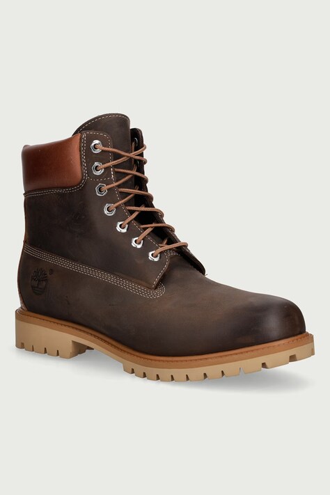 Timberland Heritage 6 In Lace trapery męskie skórzane brązowe TB0A5T4TAMF1