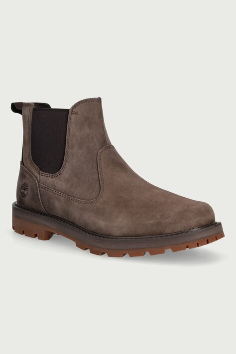 Timberland Britton Road Mid Chelsea sztyblety męskie nubukowe brązowe TB0A6A4WEM51