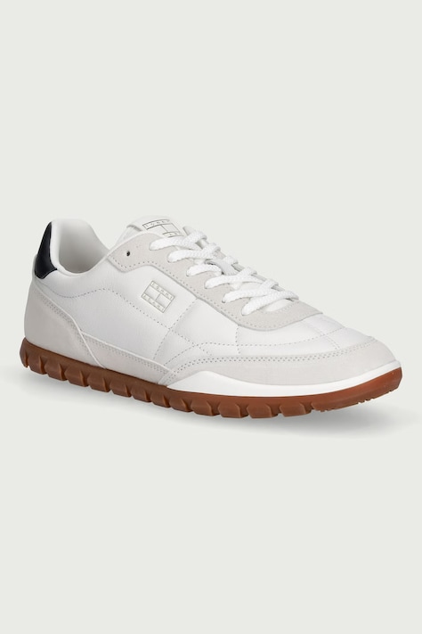 Tommy Jeans TOMMY JEANS LOW LTH sneakersy męskie skórzane beżowe EM0EM01794