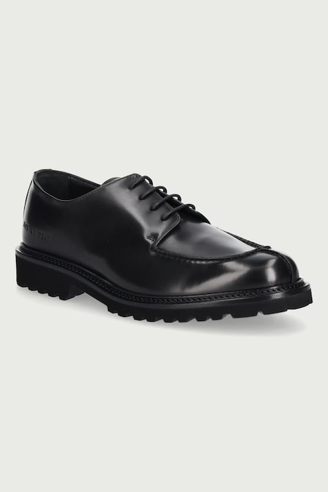 Common Projects Apron Derby półbuty męskie skórzane czarne 2595