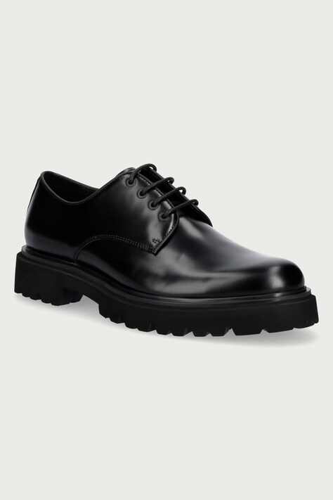 Steve Madden Półbuty męskie skórzane Motala czarne 12000979