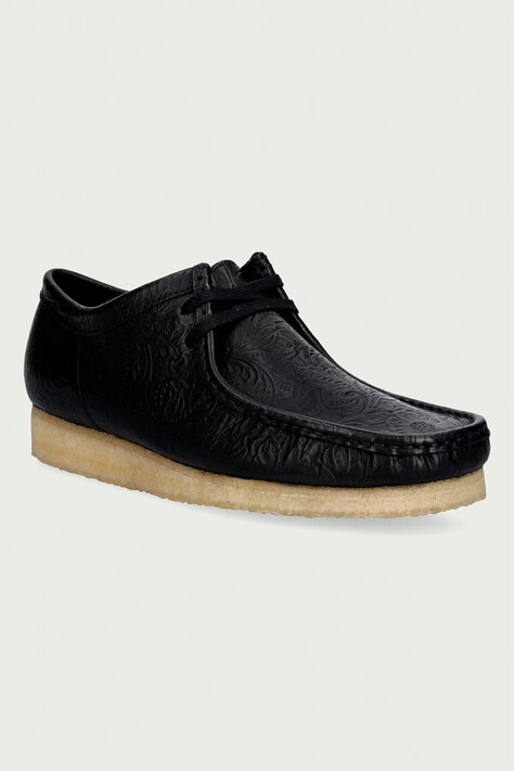 Clarks Originals Wallabee mokasyny męskie skórzane czarne 263280137
