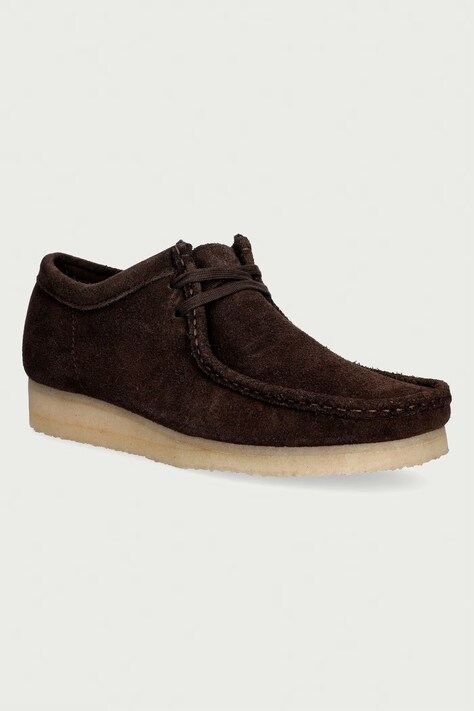 Clarks Originals Wallabee mokasyny męskie zamszowe brązowe 261883167