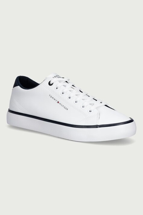 Tommy Hilfiger TH HI VULC CORE LOW LEATHER πάνινα sneakers Ανδρικά λευκά FM0FM05739