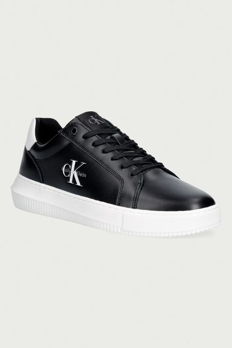 Calvin Klein CHUNKY CUPSOLE MONO LTH sneakers ανδρικά δερμάτινα μαύρα YM0YM01317
