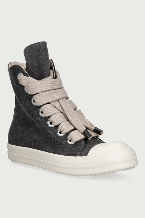 Rick Owens DRKSHDW Jumbolace sneakers in tessuto da uomo grigie alte DU02F6818 CVGW2