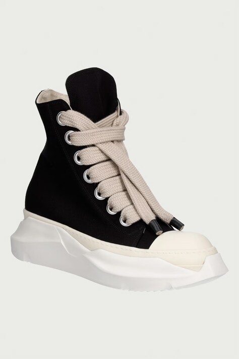 Rick Owens DRKSHDW Jumbolace Abstract tenisice s platformom za muškarce crne visoke DU02F6844 DOW2