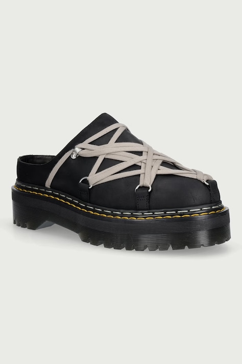 Rick Owens DRKSHDW Rick Owens DRKSHDW x Dr. Martens чехли сабо мъжки от кожа черни DM02F1815 6001