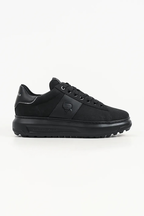 Karl Lagerfeld Kapri sneakersy męskie nubukowe czarne KL57527N