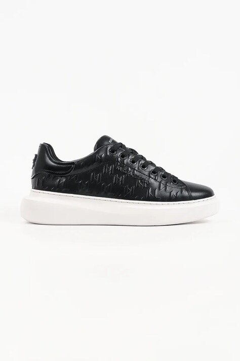 Karl Lagerfeld Kore sneakersy męskie skórzane czarne KL56549K