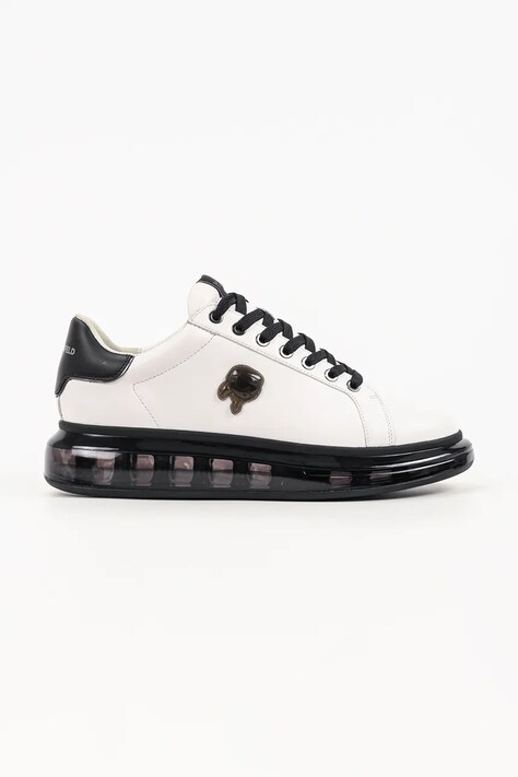Karl Lagerfeld Kapri sneakersy męskie skórzane białe KL52670N