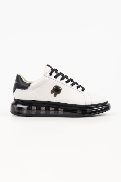 Karl Lagerfeld Kapri sneakersy męskie skórzane białe KL52670N