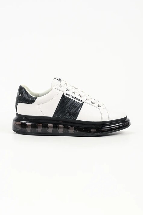 Karl Lagerfeld Kapri sneakersy męskie skórzane białe KL52684