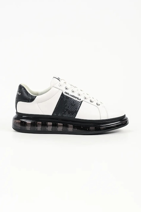 Karl Lagerfeld Kapri sneakersy męskie skórzane białe KL52684