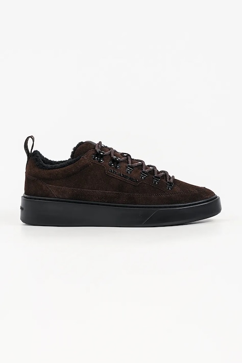 Karl Lagerfeld Flint sneakersy męskie zamszowe brązowe KL53322L
