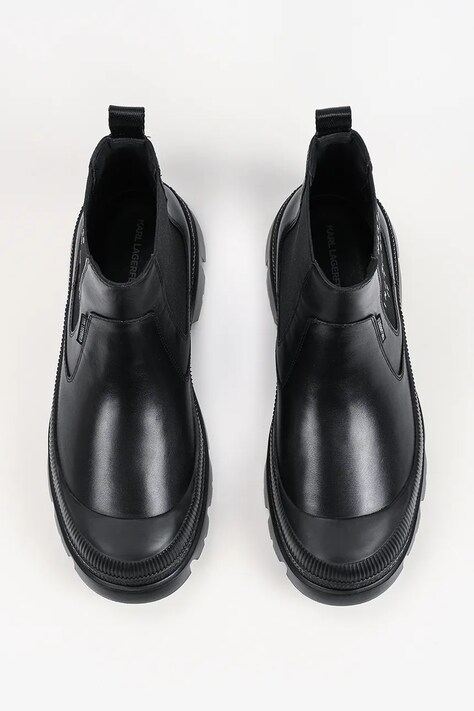Karl Lagerfeld челсі чоловічі шкіряні Trekka — AW26-OBMYBM, чорний — фото 4