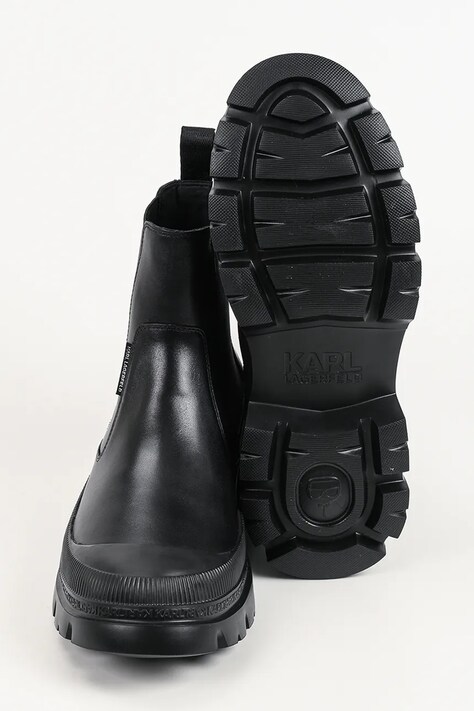 Karl Lagerfeld челсі чоловічі шкіряні Trekka — AW26-OBMYBM, чорний — фото 5