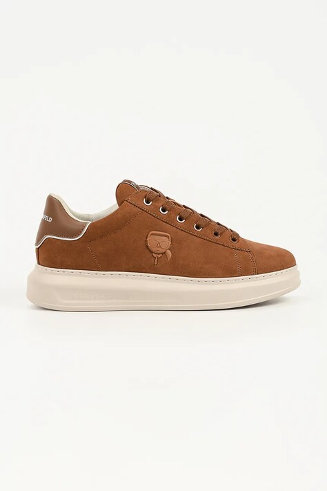 Karl Lagerfeld Kapri sneakersy męskie zamszowe zielone KL52572N