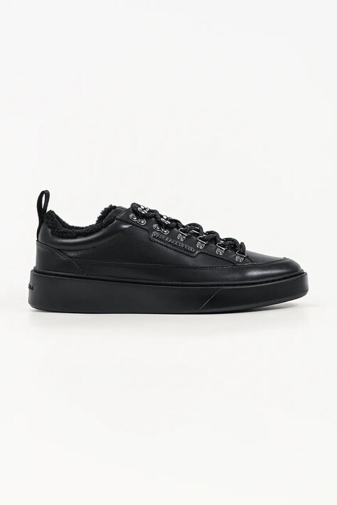 Karl Lagerfeld Flint sneakersy męskie skórzane czarne KL53323L