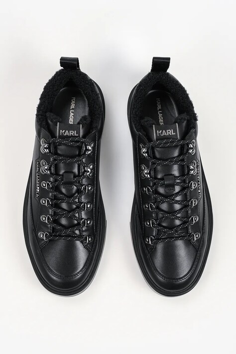 Karl Lagerfeld Flint кросівки чоловічі шкіряні — AW26-OBMYBZ, чорний — фото 4