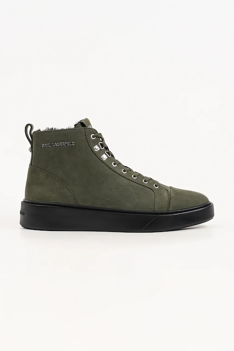 Karl Lagerfeld Buty męskie zamszowe Flint zielone KL53353L