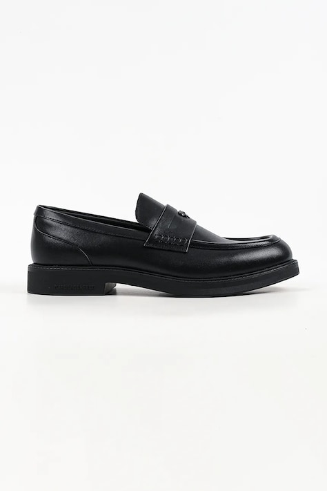 Karl Lagerfeld Loafersy męskie skórzane Kai czarne KL12816