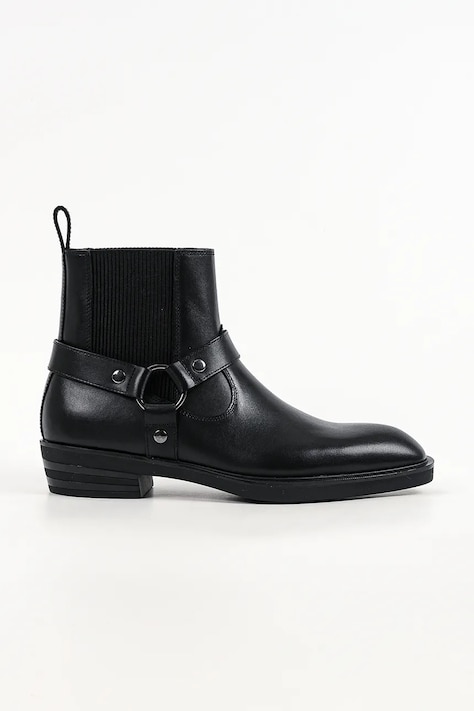 Karl Lagerfeld Sztyblety męskie skórzane Dallas czarne KL12646A