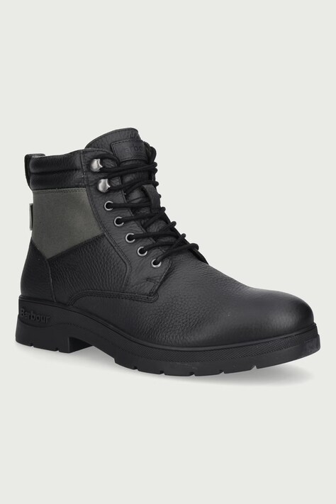 Barbour Trappers da uomo in pelle Eslington neri MFO0853BK91