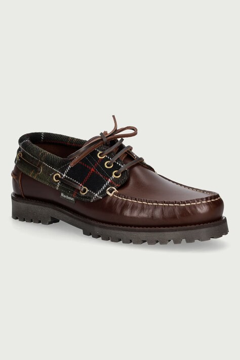 Barbour Mokasinke za muškarce od kože Deck smeđe MFO0795BR74