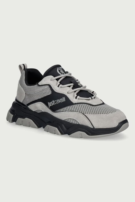 Just Cavalli Sneakersy męskie szare 81QA3SH1ZPC41827