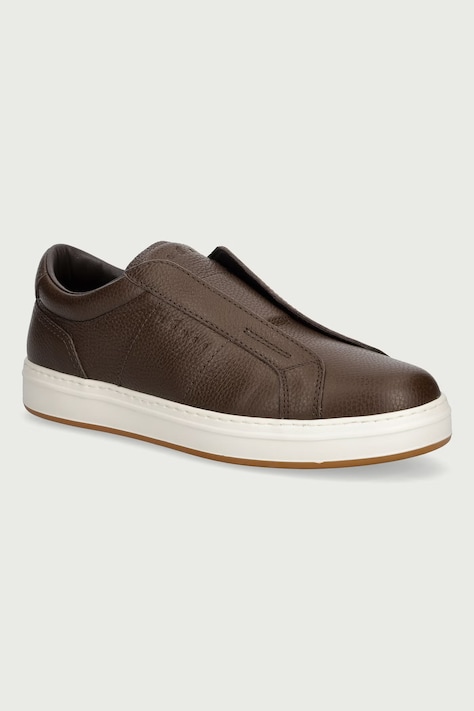 Hogan H668 Slip On sneakers pánske kožené hnedé HXM6680FW60UTIS616