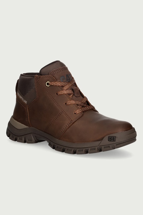 CAT Footwear Buty męskie skórzane THRESHOLD CHUKKA brązowe P725953