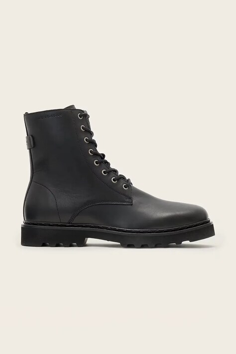 AllSaints Obuća za muškarce od kože Skiff Military Boot crna M054FD
