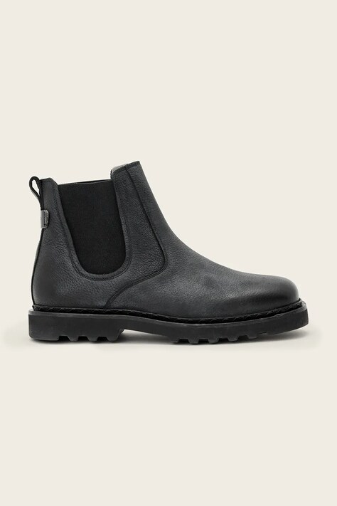 AllSaints Čizme za muškarce od kože Skiff Chelsea Boot crne M025FD