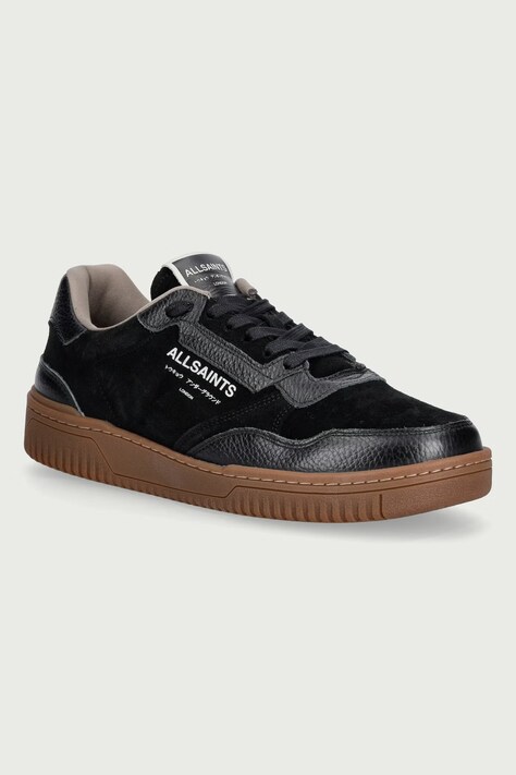 AllSaints Regan Low Top sneakersy męskie zamszowe czarne M031FF