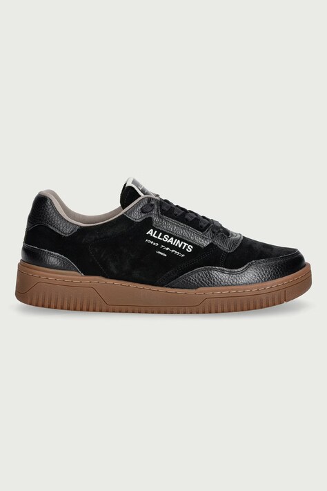 AllSaints Regan Low Top sneakersy męskie zamszowe czarne M031FF