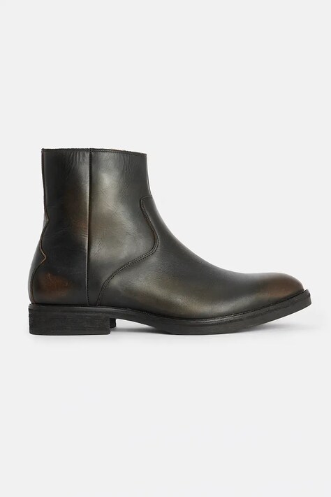 AllSaints Čevlji moški usnjeni Lang Boot rjavi M044FB
