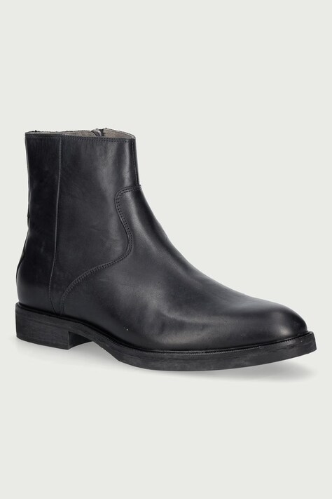 AllSaints Buty męskie skórzane Lang Boot czarne M044FB