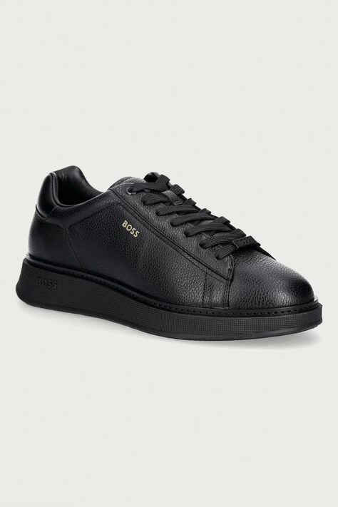 BOSS sneakers Ανδρικά Bulton μαύρα δερμάτινα 50573560.005