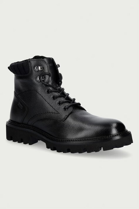 BOSS Παπούτσια Ανδρικά δερμάτινα Julyo μαύρα 50573415.001